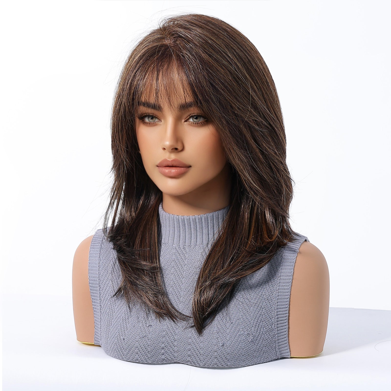 Quiet Magnet - Glueless Caramel Brunette Short Hair Invisible lace