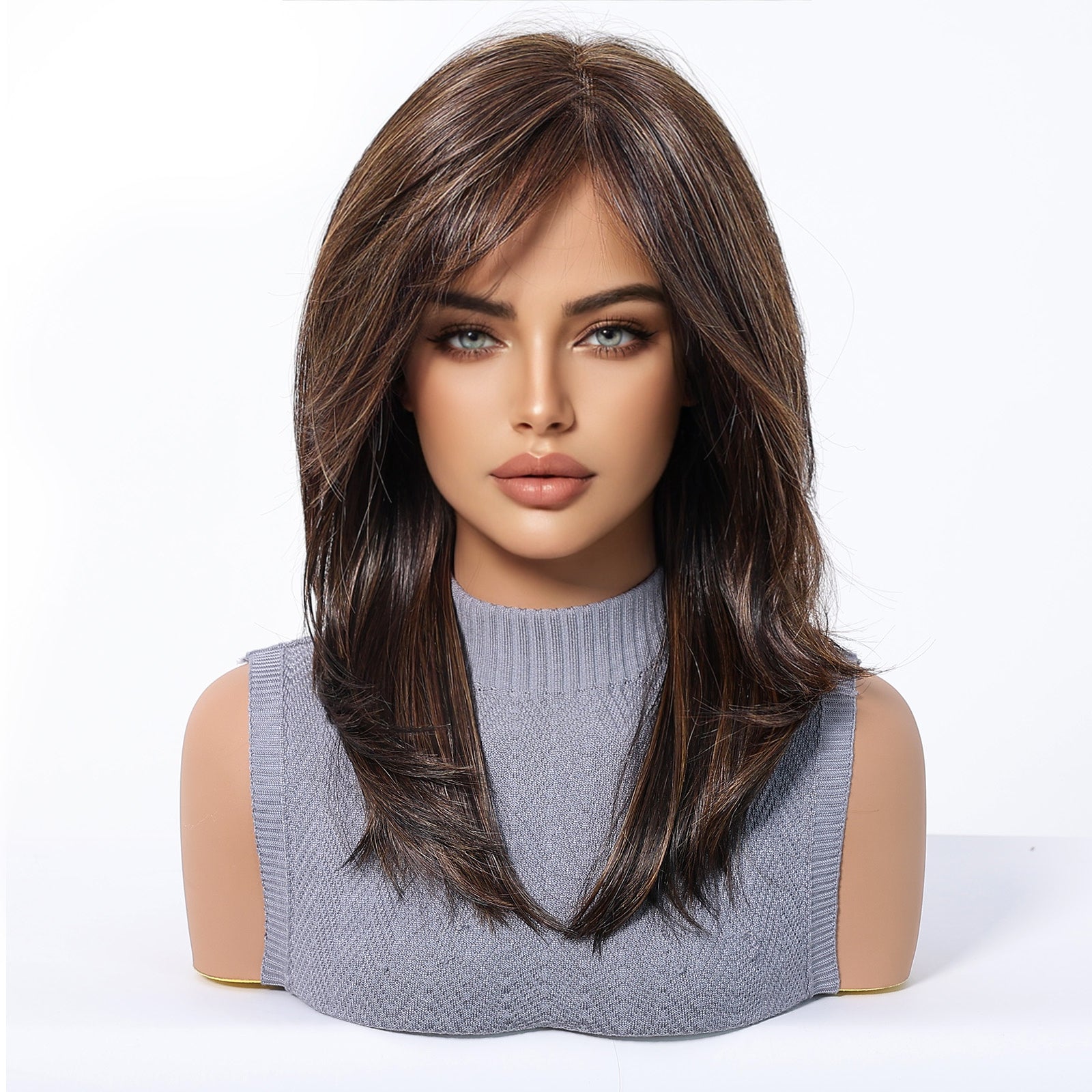 Quiet Magnet - Glueless Caramel Brunette Short Hair Invisible lace